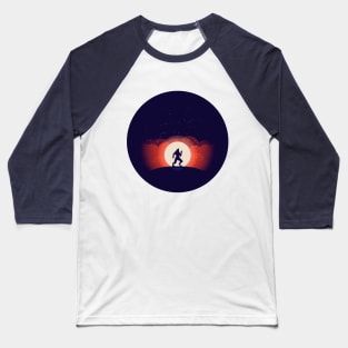 Werewolf and  Moon Baseball T-Shirt